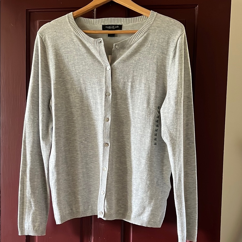 August Silk Heather Gray Sweater